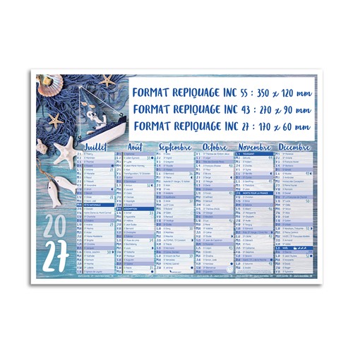 CALENDRIER BANCAIRE THEMATIQUE TRESORS DE MER_INC 27_2027 - 2